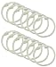 12-Pack Clear Shower Curtain Rings Set