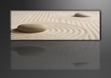 Bild auf Leinwand Spa Sand 120 x 40 cm Modell-Nr. XXL 5704 Bilder fertig gerahmt auf echtem Holzrahmen riesig. Ausführung Kunstdruck als Wandbild auf Rahmen.