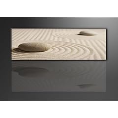 Bild auf Leinwand Spa Sand 120 x 40 cm Modell-Nr. XXL 5704 Bilder fertig gerahmt�auf echtem Holzrahmen riesig. Ausf�hrung Kunstdruck als Wandbild auf Rahmen.