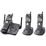 Panasonic Refurb KXTG5653BR 5.8GHz Cordless Phone,3 Handset, 1x3,Digital Answering Device,Black