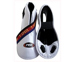 T-sport Professional Pu Contact Boots, White, Xl