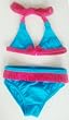 Infant Girls 2PC Swimsuit with Ruffles and Bows - Turq Sizes 2T-4T