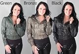 WOMENS MILITARY COAT JACKET FAUX LEATHER LADIES 8-14