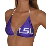 NCAA LSU Tigers Ladies Solidify Bikini Top - Purple (Small)