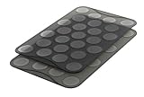 Mastrad F45514 Feuille de Cuisson pour Petits Macarons Lot de 2