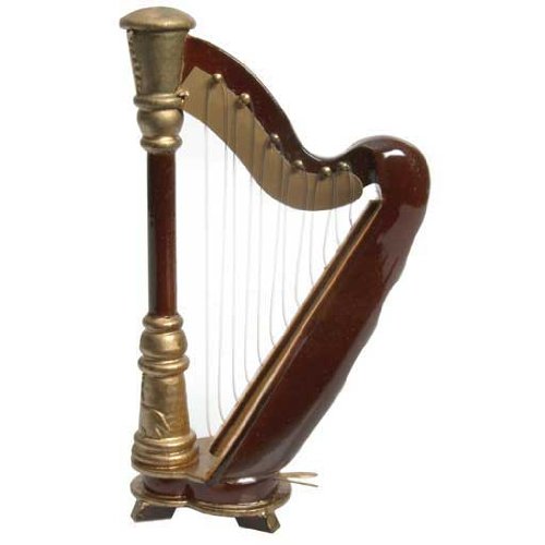 Dollhouse Miniature Concert Harp