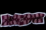 Rectangular Scarf 55" X 15" Colonial Buildings in Purple