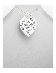 Message Pendant Necklace In 92.5 Sterling Silver
