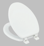 Elongated Toilet Seat - White Wood Toilet Seat Elongated - Comfort Seats C024WD-00