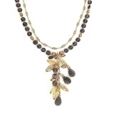 Smoky Topaz, Freshwater Cultured Pearl & Citrine Necklace by Elizabeth Showers, 15