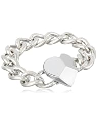 BCBGeneration I Heart You Silver Bracelet, 8"