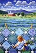 Rebecca Barker Blue Fields Quiltscapes Set of 6 Cards 5" x 7"