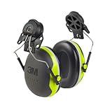 3M Peltor X-Series Cap-Mount Earmuffs, NRR 25 dB, One Size Fits Most, Black/Chartreuse X4P3E (Pack of 1)