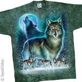 AMERICAN WILDLIFE T-Shirt - Wolf Moon (Tie-Dye), Lby American Wildlife