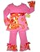 New Girls AnnLoren Pink & Orange Floral Boutique Outfit