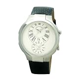 Philip Stein Teslar Round Ladies Black Lizard Strap Ivory Dial Dual Time Watch 6-EI-ZB by Philip Stein