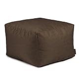 Barkweave Bean Filled Ottoman in CHOCOLATE  Monaco Collection