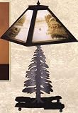 LAMPS BEAUTIFUL Rustic Style Fishing with Pine Tree Base Table Lamp by Meyda Tiffany--Excellent customer service--see our feedback.