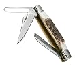 Gerber 22-01035 3-Blade Stag Stockman Fine Edge Lock-Back Pocket Knife