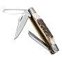 Gerber 22-01035 3-Blade Stag Stockman Fine Edge Lock-Back Pocket Knife