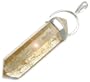 Talisman For Money Crystal Point Silver Pendant In Citrine
