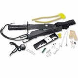 Black Survival Knife with Complete Kit