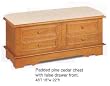 Padded Lid Seat Pine Finish Cedar Hope Chest Trunk Lock