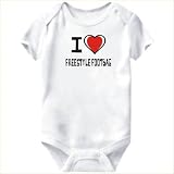 Baby Bodysuit White I love Freestyle Footbag  Sports