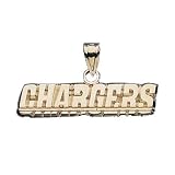 14kt Yellow Gold San Diego Chargers Name Pendant