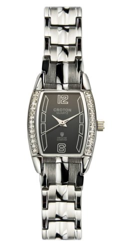 Croton Women's CR207938RHBK Swiss Diamond Bezel Watch