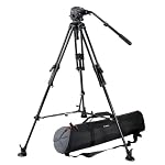 Bogen / Manfrotto Pro Video Kit w/351MVB2 Aluminum Tripod Legs, 501 Pro Fluid Head, 75mm Half Ball, Spreader, Shoes & MBAG90P Padded Case