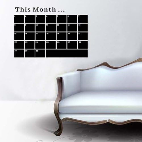 'This Month' Chalkboard Wall Calendar Blackboard Sticker Decal