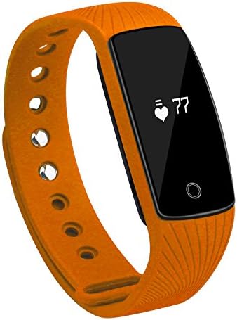 SUBA Heart Rate Monitor, Wirless Fitness Tracker, Smart Wristband with Multi-Functions Activity Tracker for Android and iOS (Orange)