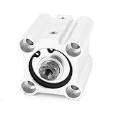 uxcell エアシリンダ アルミニウム材質 ニューマチックアクセサリー シングルロッド デュアルアクション