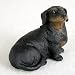 Dachshund Miniature Dog Figurine - Black & Tan