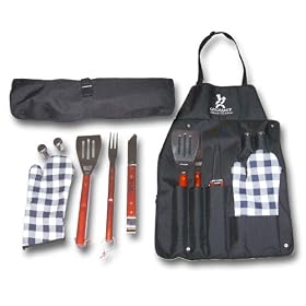 Barbeque apron & tools