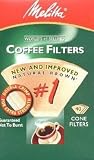 Melitta 620122 40 Count #1 Natural Brown Cone Coffee Filters