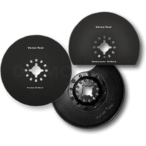 Versa-Tool MB1H1I1J Universal Oscillating 3 Inch Saw Blade Kit. 1 Each 3 Inch Round, Semi-Round and Flush Cut Blade Variety Pack