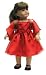 Red Satin Dress and Shawl. Fits 18 Dolls like American Girl®