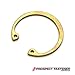 Rotor Clip HO-162ST ZD 1.63 in. Diameter Internal Retaining Ring44; .062 in. Thick Carbon Steel Zinc Yellow44; Pack - 10 Pieces