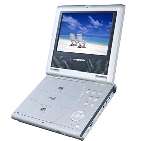 Hyundai HPD719 - 7inch Multi Region LCD portable DVD Player -Silver with Divx +Free Carry Case