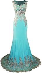 Sheer  Sleeveless Floor Length Jersey/Polyester/Spandex Evening Dress/Prom Dress/Party Dress/Wedding Dress  With Rhinestones