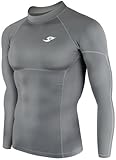 New 010 Take Five Skin Tight Compression Base Layer Grey Running Shirt Mens