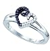 925WP Sterling Silver .17CT Diamond Micro Pave Ring-Stunning Heart Fill Diamonds