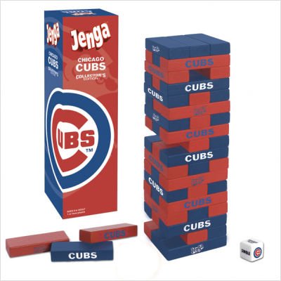 USAopoly JENGABBCHIC MLB Baseball Jenga Game - Chicago Cubs