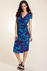 Per Una Cap Sleeve Floral Wrap Jersey Dress