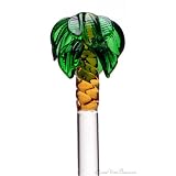 Palm Tree Glass Swizzle Sticks, Set of 6