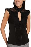 XOXO Juniors' Lace Bodice Ruffle Front Top