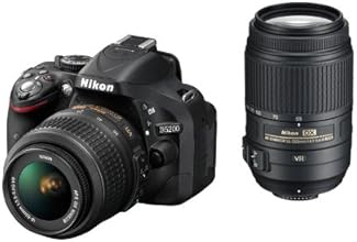 Nikon デジタル一眼レフカメラ D5200 ダブルズームキット AF-S DX NIKKOR 18-55mm f/3.5-5.6G VR/ AF-S DX NIKKOR 55-300mm f/4.5-5.6G ED VR ブラック D5200WZBK