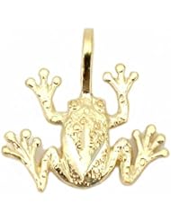 Frog Charm Diamond-Cut 14k Gold 14mm